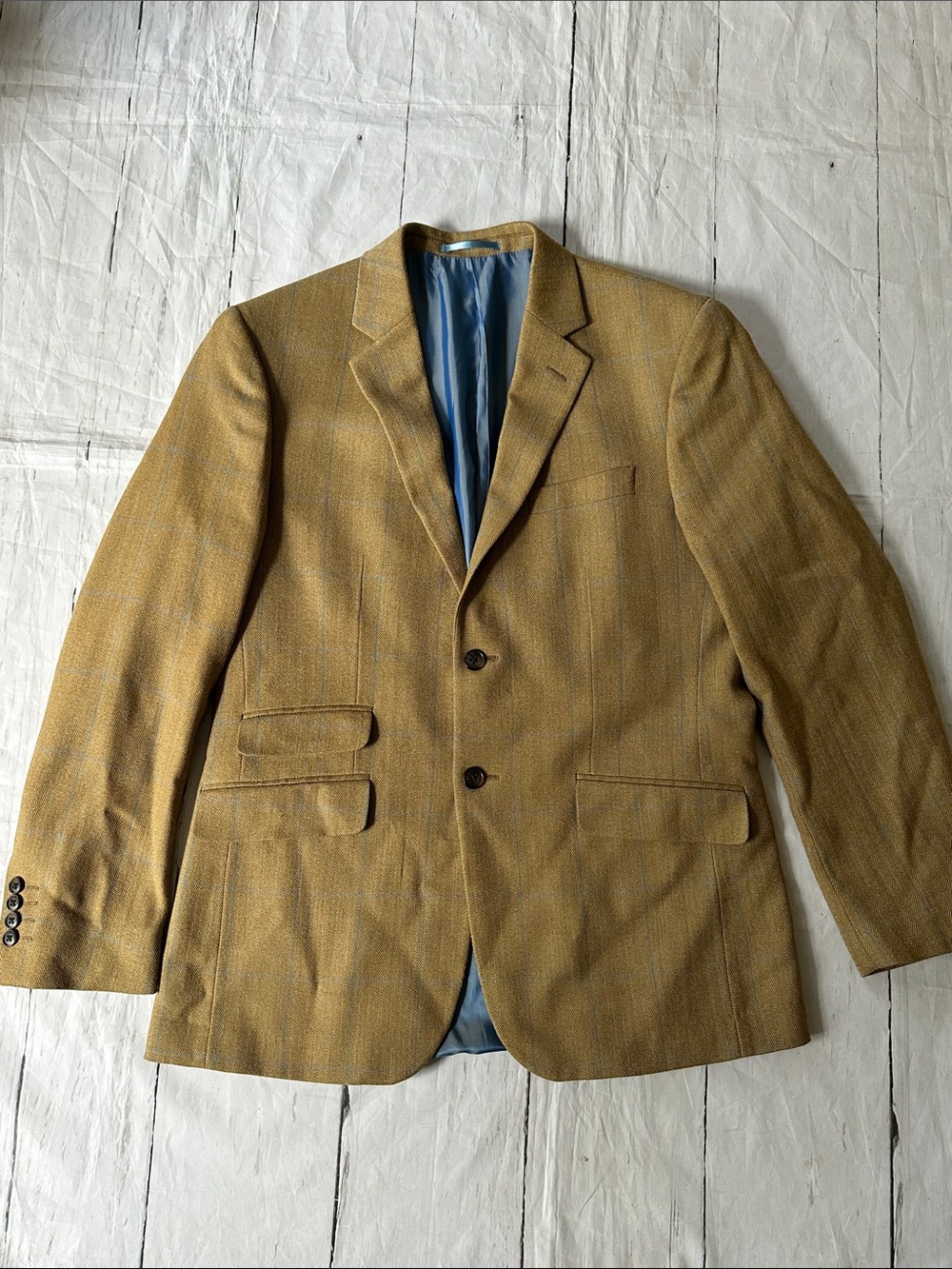 Stumper & Fielding Great Britain Tweed plaid Blazer Blend Sport Coat 40R